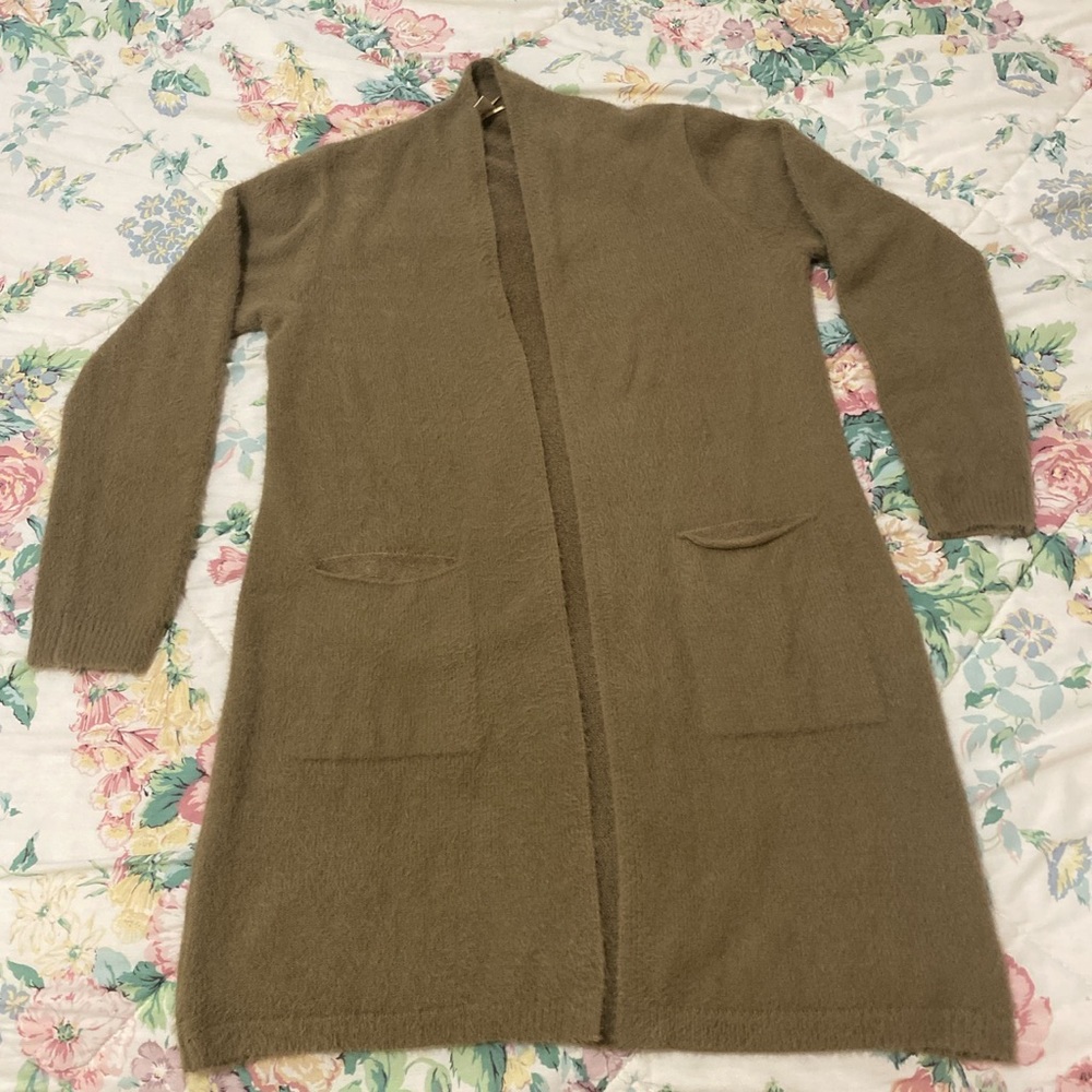 Amazon - Tan/Khaki Long Cardigan - Size S Fits M (NWOT)